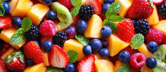 Obraz premium Fruit mixture in dish