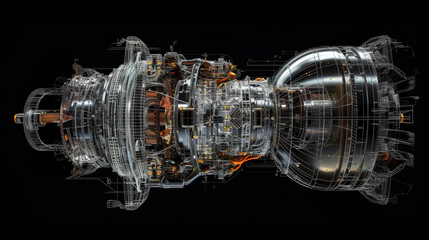 A detailed scan of a combustion engine reveals the intricate dance of power and precision within its core