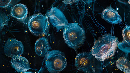 A micro image capturing the intricate dance of cells within the body a testament to lifes complexity