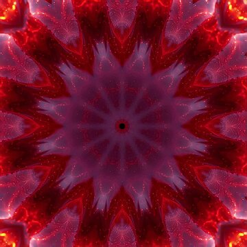 Red Base Chakra Animated Kaleidoscope Mandala