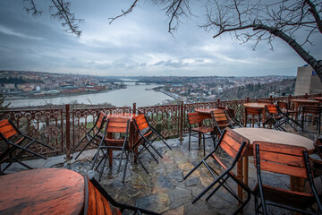 Istanbul Eyup Sultan Cemetery and our animal friends living there general view from the cafe on...