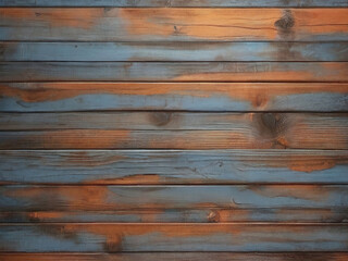 Obraz premium orange and blue and brown and dark and dirty wood wall wooden plank board texture background