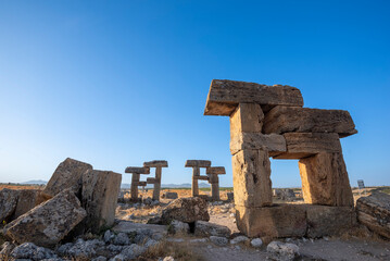 Day and night shots of the ancient city of Blaundus located within the borders of Usak province