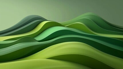 Modern abstract green and black waves flowing design background concept in digital art style