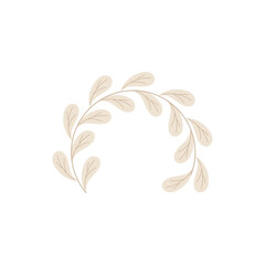 Leaves branch Flat design Vector illustration