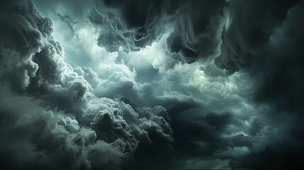 An image of ominous storm clouds beginning to form. - obrazy, fototapety, plakaty