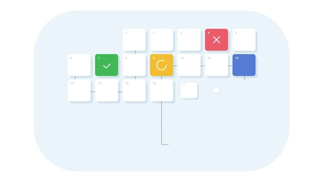 Calendar for planning animation