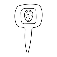 garden signs for plants for the vegetable. Line Icon, element, symbol