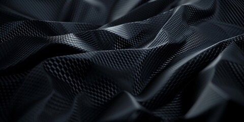 Naklejka premium Black carbon background abstract polygon. Fashion luxury