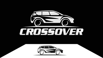 Fototapeta premium Car suv service logo template. Automotive crossover repair theme concept.