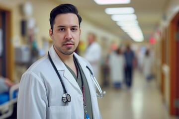 Portrait of a medical worker in a hospital
