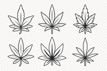 Fototapeta na wymiar Cannabis Leave Icon. Hemp, Cannabis Leaf Silhouette, Flat Icon Closeup Isolated. Growing Medical Marijuana. Vector Illustration