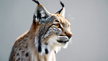 Obraz premium full body of lynx, isolated white background 