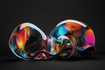 abstract colorful glass sculptures background