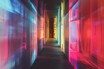 tunnel of colorful light