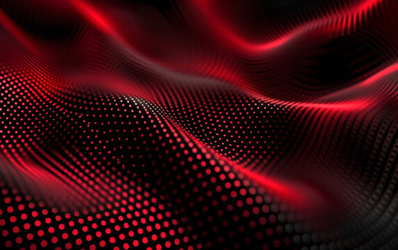 Abstract Waving Particle Technology Background Design. Abstract wave moving dots flow particles