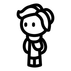 A person with a scarf