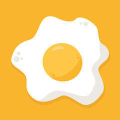 Vector fried eggs, vector food, vector illustration, top view