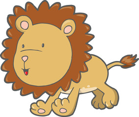 Cute Safari Lion Cub png Art