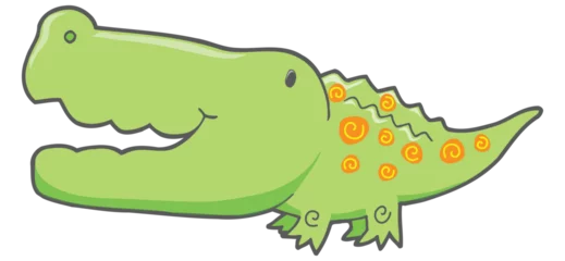 Fototapete Karikaturzeichnung Cute Baby Alligator Png Art