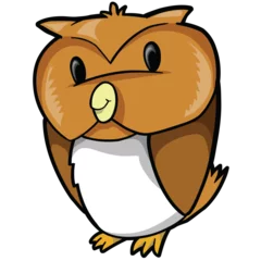 Fototapete Karikaturzeichnung cute cartoon owl png art