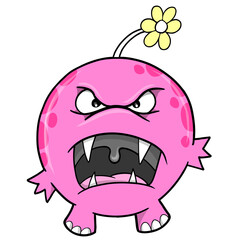 cute angry monster png art