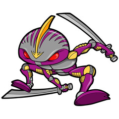 ninja robot warrior cyborg png art