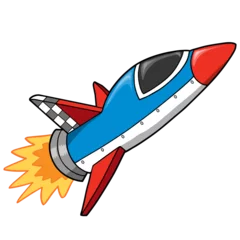 Fotobehang Cartoons Rocket Ship PNG Art