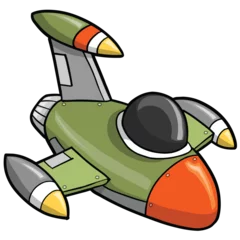 Fotobehang Cartoons Cute Jet Fighter PNG art