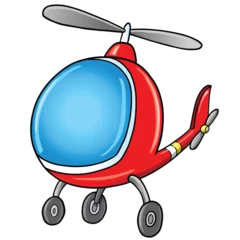 Foto auf Acrylglas Karikaturzeichnung Cute Helicopter PNG art 