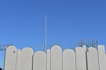 Antennas on a White Building