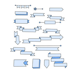 set of arrows icon illustration 