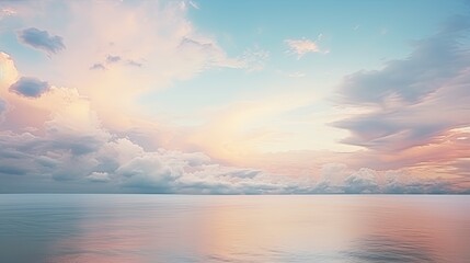 Obraz premium photo, sky with many clouds over the sea