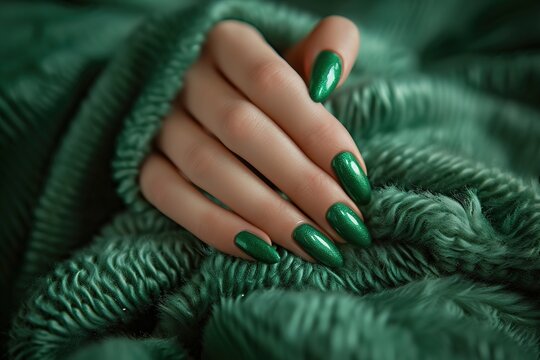 Download Highlight Green Color Nail Designs Picture | Wallpapers.com