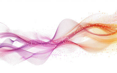 Abstract Waving Particle Technology Background Design. Abstract wave moving dots flow particles