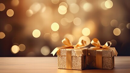 beautiful 3 giftboxes with blured background