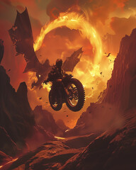 Bat Out of Hell:Ride Through the Inferno: A Fiery Escape on the Highway of Legends