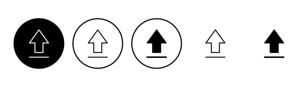 Upload icon set. load data symbol