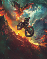 Bat Out of Hell:Ride Through the Inferno: A Fiery Escape on the Highway of Legends