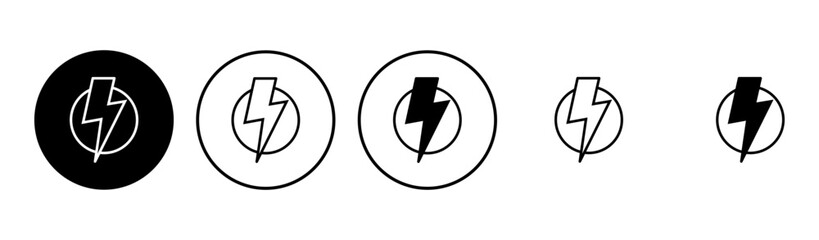 Power icon set. Power Switch Icon. Electric power - obrazy, fototapety, plakaty
