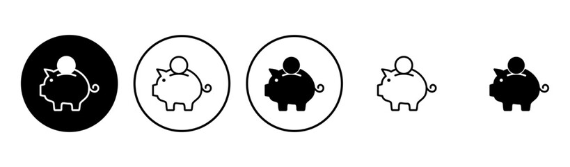 Piggy bank icon vector. piggy money icon
