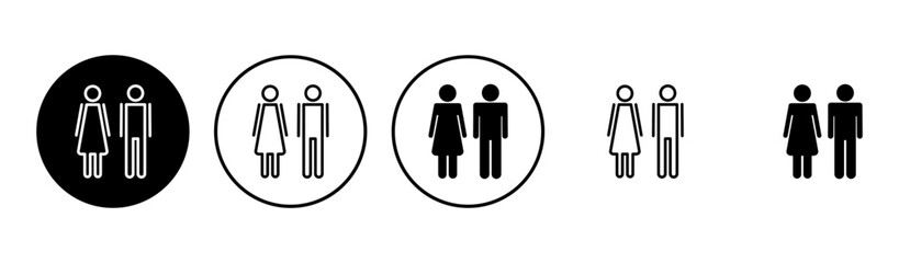 Man and woman icon set. male and female symbol