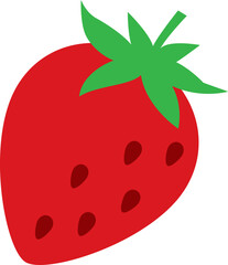 完熟いちご　単体　シンプル