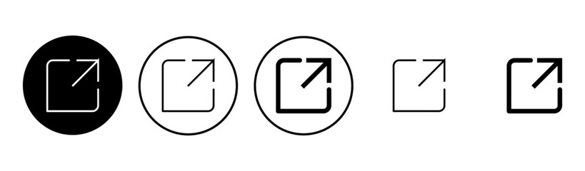 External link icon set. link icon vector. hyperlink symbol