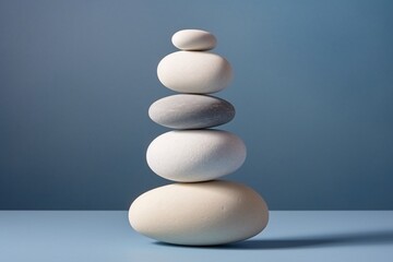 a stack of rocks on a table