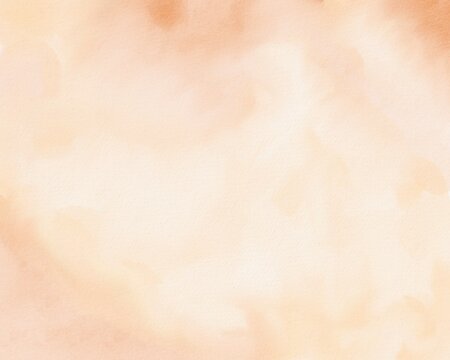 Nude gradient abstract watercolor texture background. Beige watercolour pattern. Pastel peach fuzz color pallet watercolor brush texture. Autumn water color surface