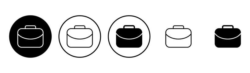 Briefcase icon set. suitcase icon. luggage symbol.