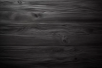 Zelfklevend Fotobehang Brandhout textuur a black wood planks