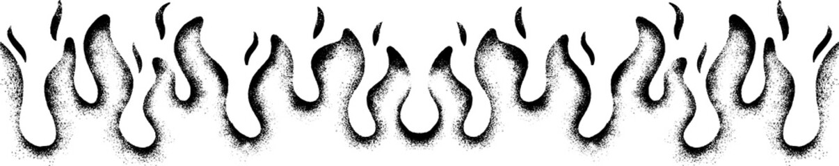 Spray Painted Graffiti Fire flame icon Sprayed isolated with a white background. - obrazy, fototapety, plakaty