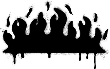 Spray Painted Graffiti Fire flame icon Sprayed isolated with a white background.